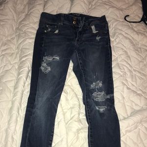 American Eagle Dark Wash Distressed Jeans